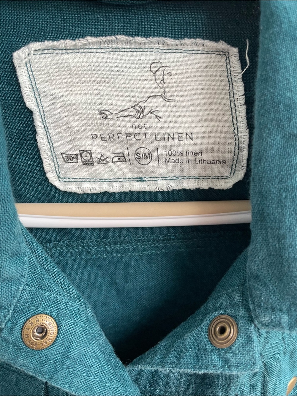 Calico Cropped Linen Jacket - Picture 4 of 5